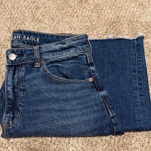 American Eagle Women’s Dark Blue Dreamy Drape Wide Leg Jeans